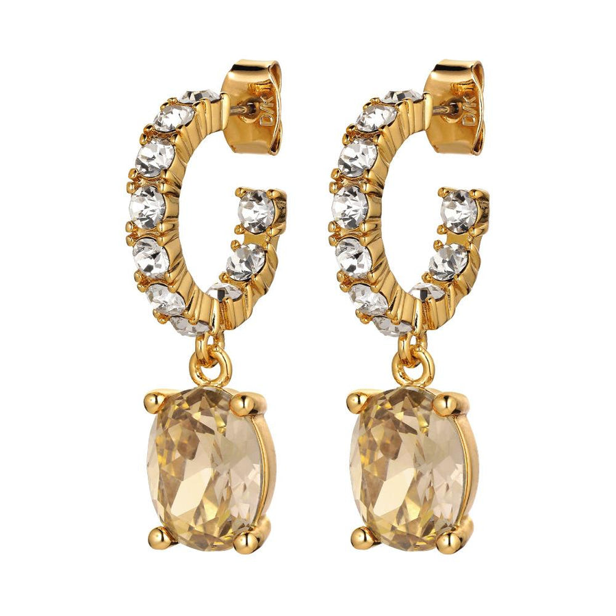 Barbara SG Golden/Crystal Earrings