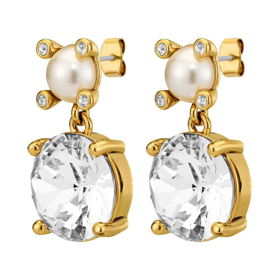 Nicola SG Crystal/White Pearl Earrings