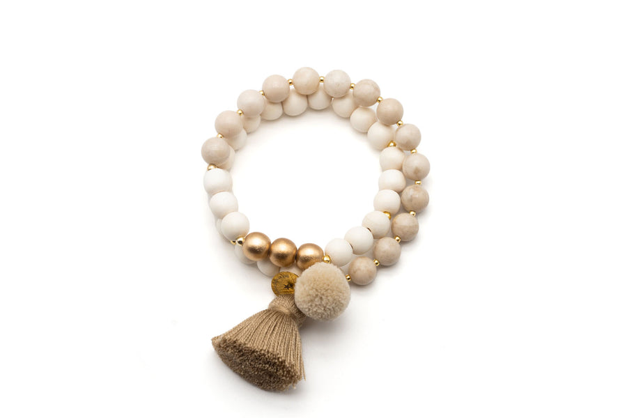 Mala Twin Pearl Bracelet