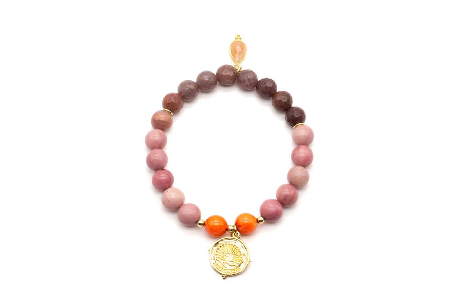 Mala Single Rose Wood