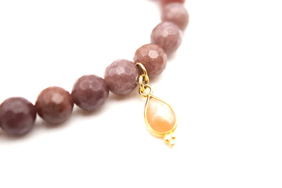 Mala Single Rose Wood