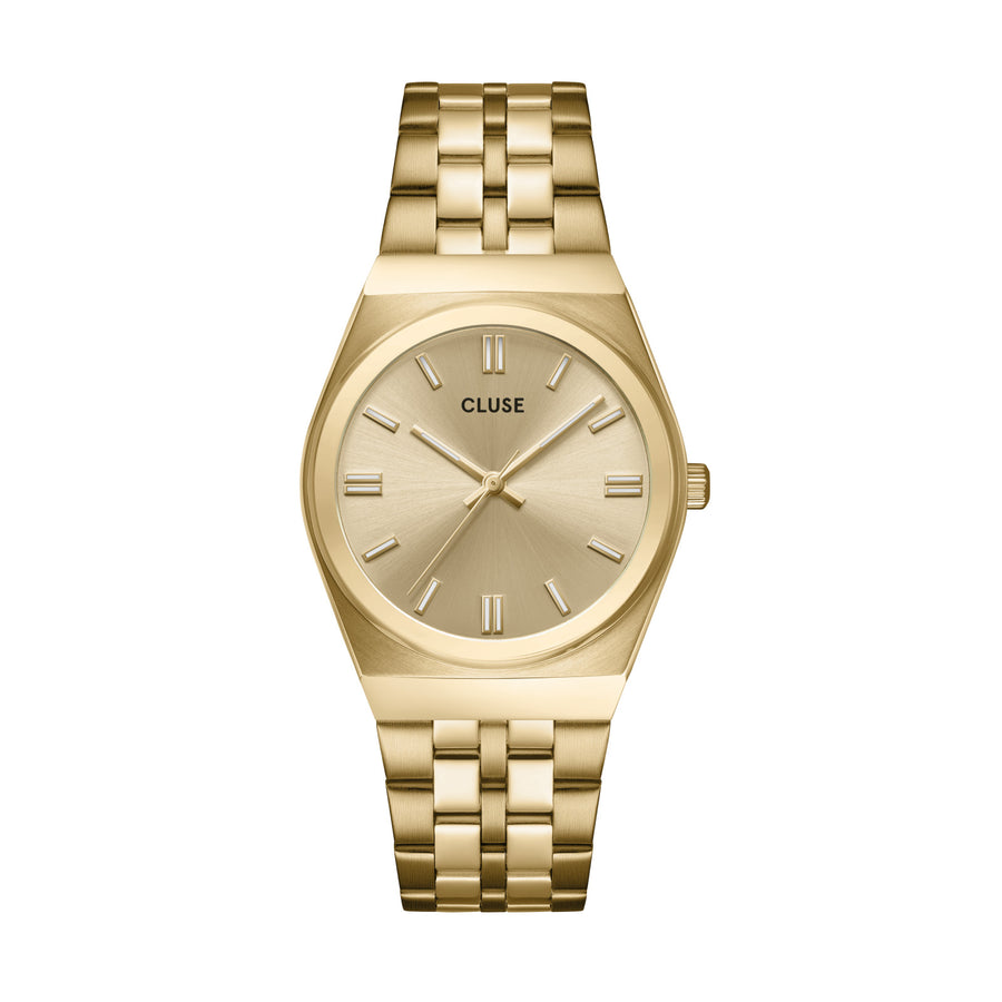 Cluse- Retro 70s Watch Steel, Full Gold