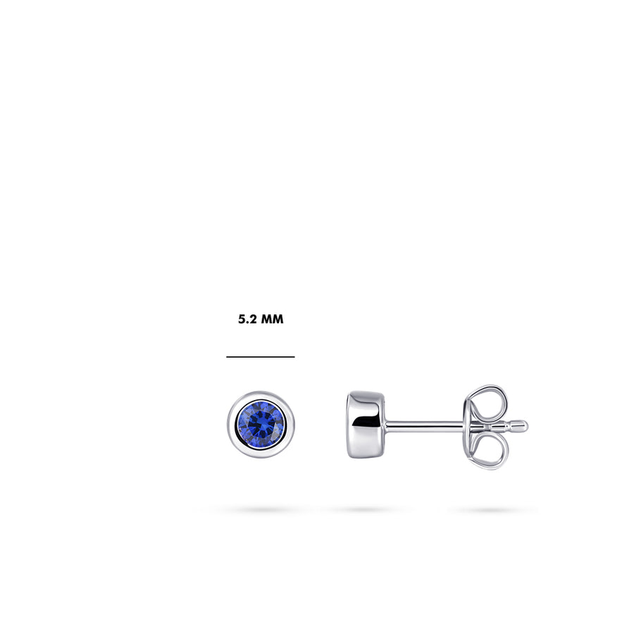 Blue Bold Band Stud Earring