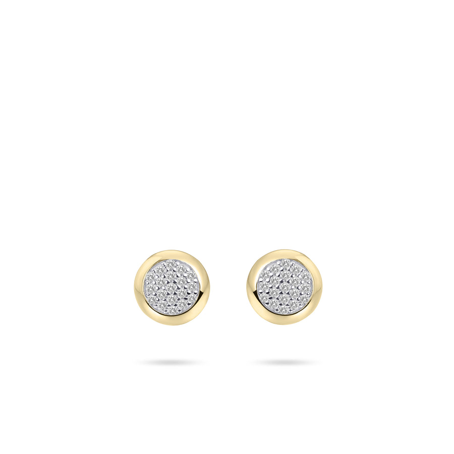 These stud earrings are an everyday staple on their own or perfect for completing your ear stack.  925 Sterling Silver. Available in Rhodium Plated Silver or Yellow Gold Plated Silver. E1075/E1075Y