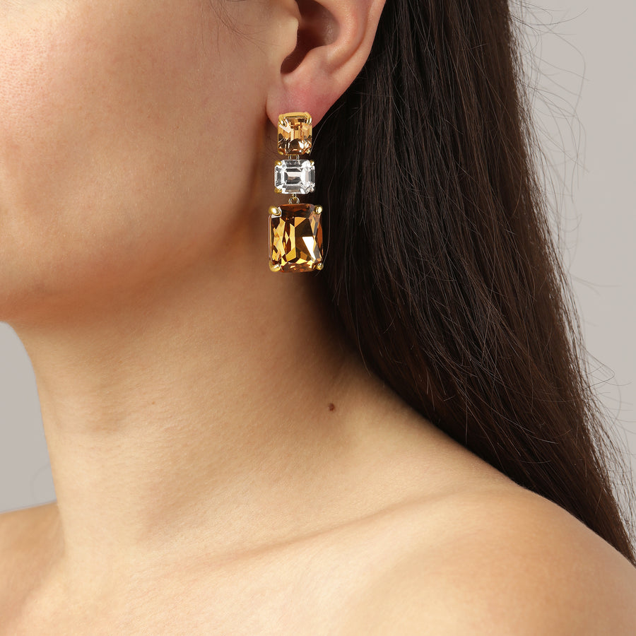 Esmara SG Golden Crystal Earrings