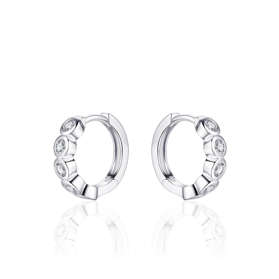 Droplet Sparkle Hoop Earring