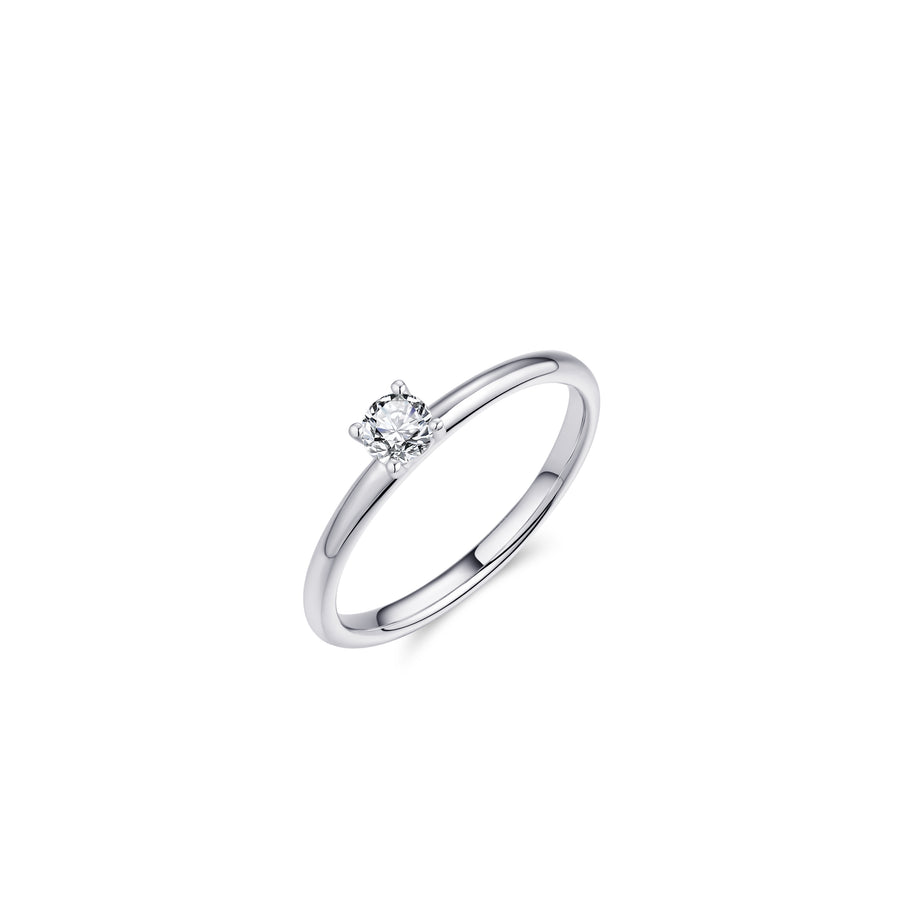 Thin Solitaire Ring