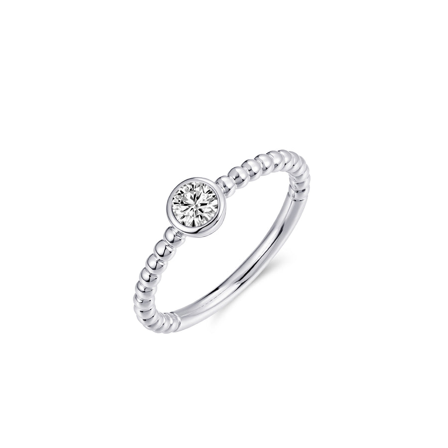 Twisted Round Sparkle Ring