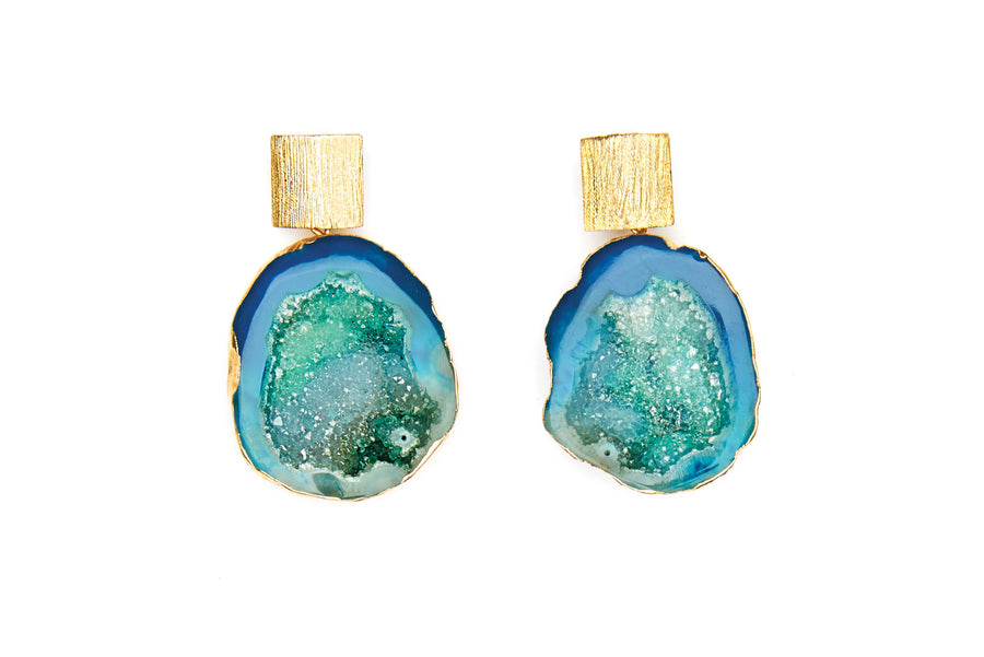 Rocks in The Sky Blue Earrings