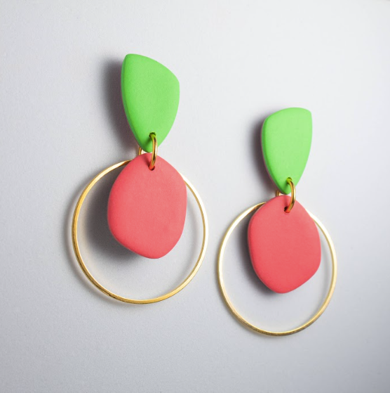 Eden Green/Peach Earrings