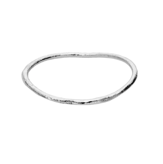 Slim Silver Bangle